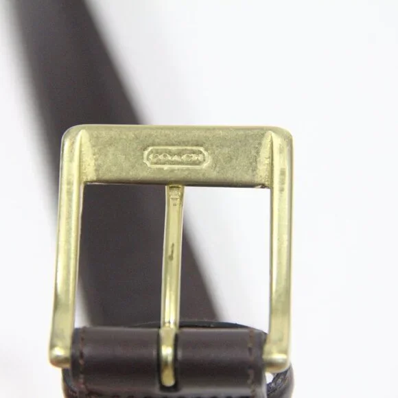 Coach Vintage Belt Men sz 38 Brown Leather Brass Buckle Classic style - Picture 9 of 10